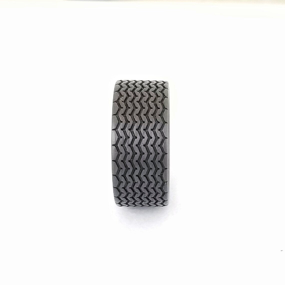 Carbon Fiber Tire Tread Ring: Vintage Racer Wedding Band, 10mm