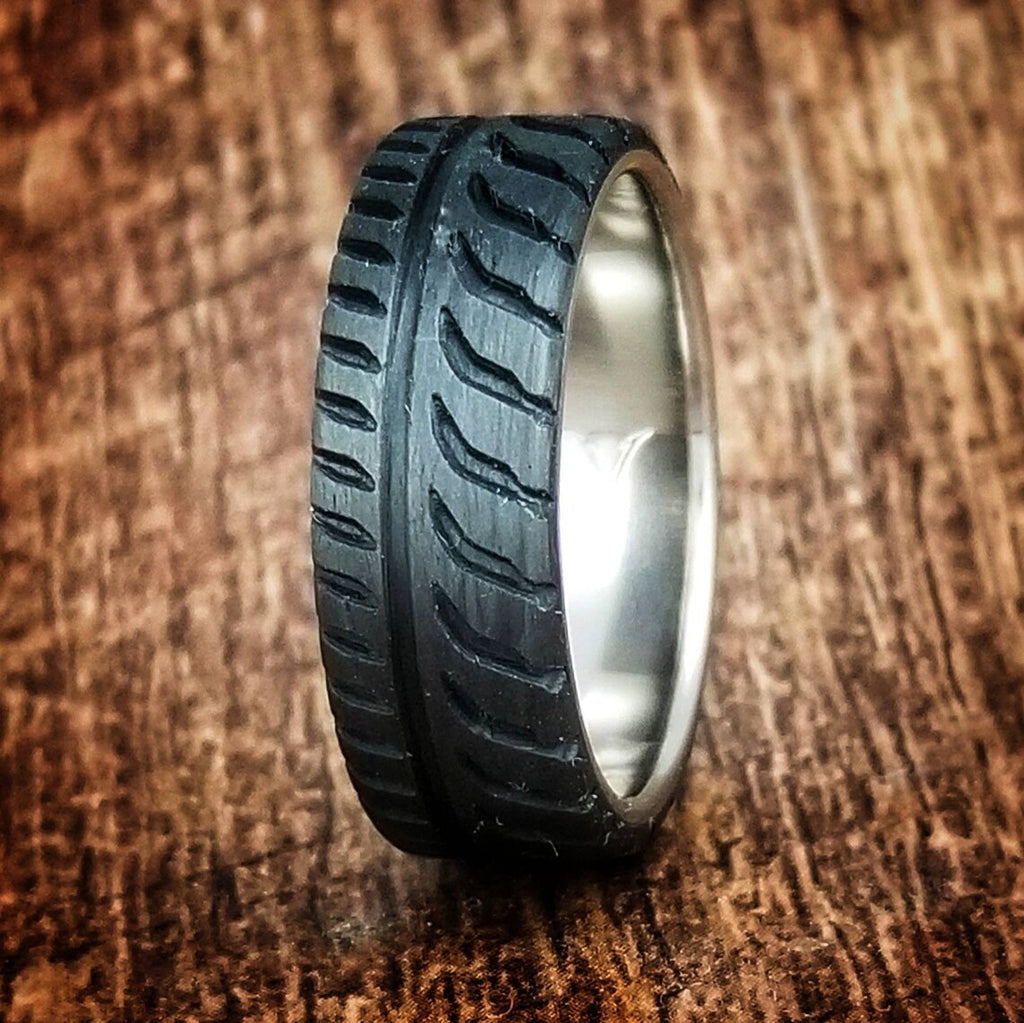 Ti-Core Tread Ring: Carbon Fiber & Titanium Racer Ring