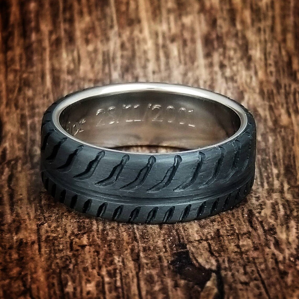 Ti-Core Tread Ring: Carbon Fiber & Titanium Racer Ring