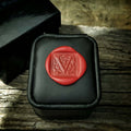 Serrated Carbon Fiber Ring: Red Edge Inset, Comfort Fit Wedding Band