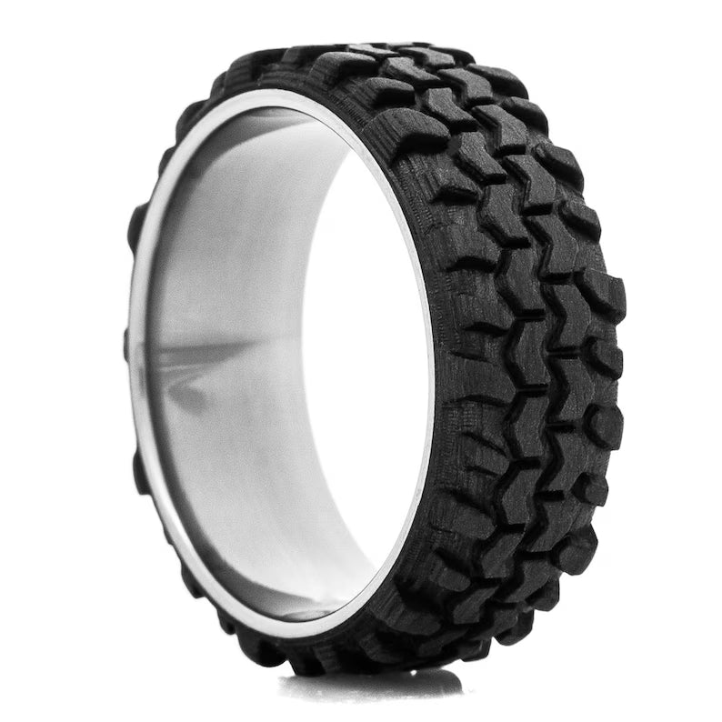 Carbon Fiber Tread Ring: Ti-Core Off Road Racing Band