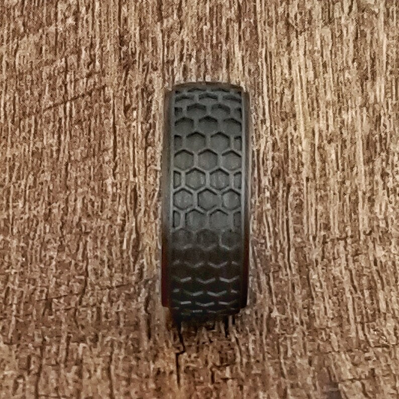Hornet, Carbon Fiber Ring, Tough Ring, 9mm Black Wedding Band