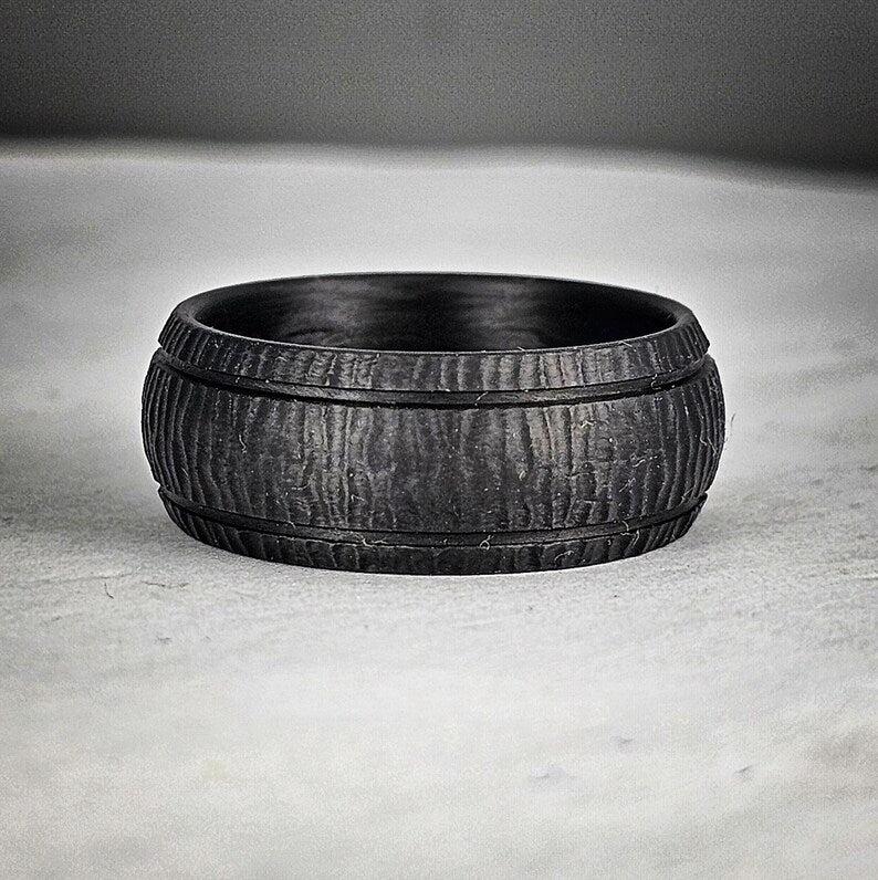 Nightmare, Carbon Fiber Ring. Strong, Light Weight, Wedding Ring, Comfort fit, Durable Finish