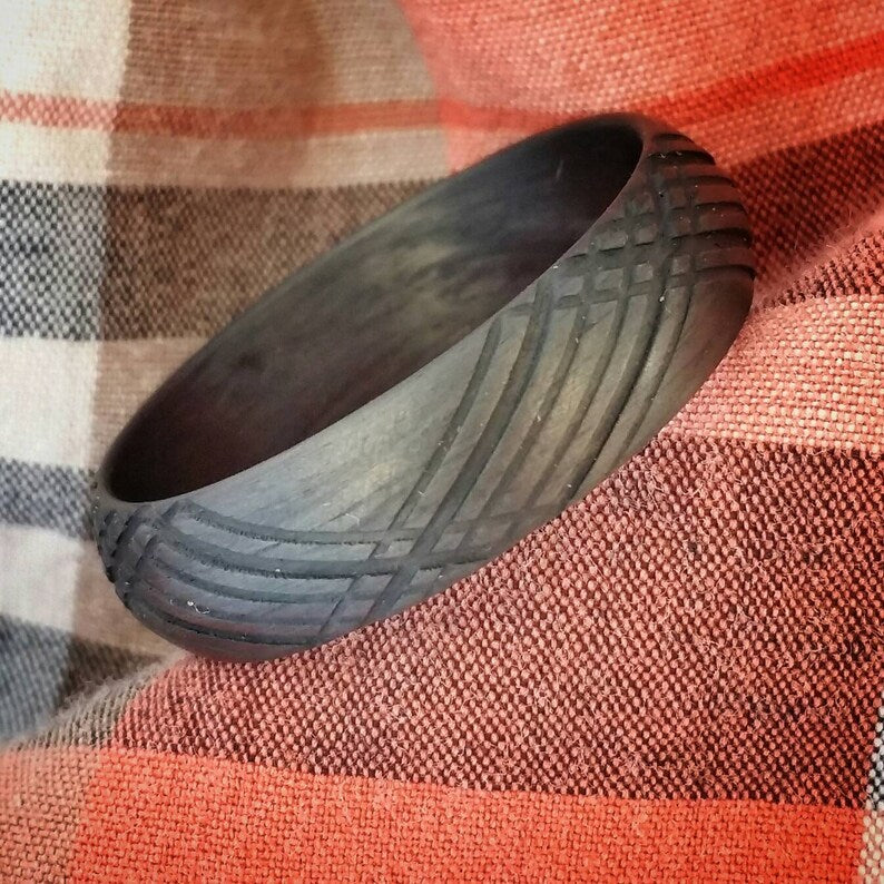 Tartan, Carbon Fiber Ring. Strong, Light Weight, Wedding Ring, Comfort fit, Durable Finish